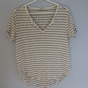 Madewell Women's Small V-Neck Striped Shirt